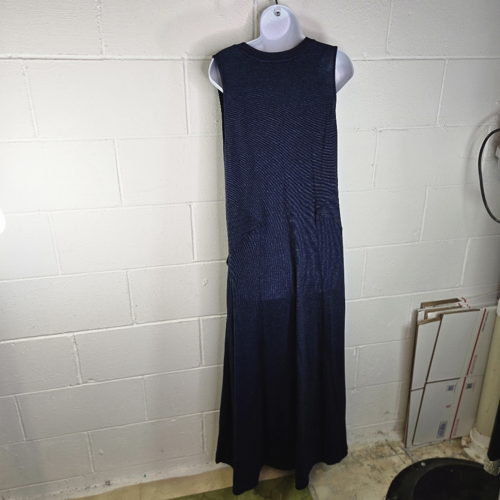 Soft Surroundings Blue Marled Sleeveless Maxi Dress - Picture 6 of 11